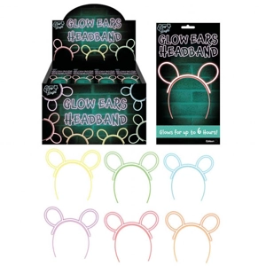 24 x Glow In The Dark Ears Headbands