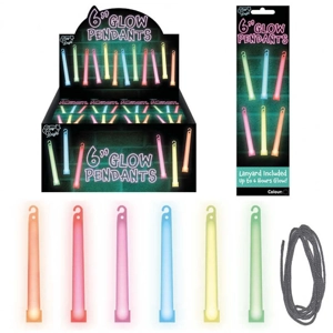 24 x Glow Pendant Sticks 15cm