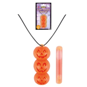 48 x Glowing Pumpkin Pendant Necklaces