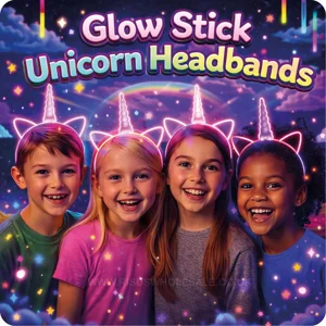 24 x Glow Stick Unicorn Headbands