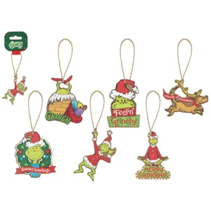 36 x Grinch Wooden Christmas tree Decorations
