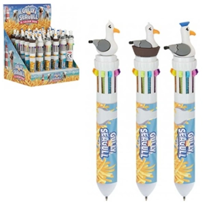 30 x Gully Seagull 10 Colour Multi Pens