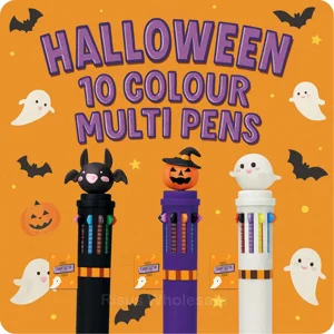 30 x Halloween 10 Colour Multi Pens