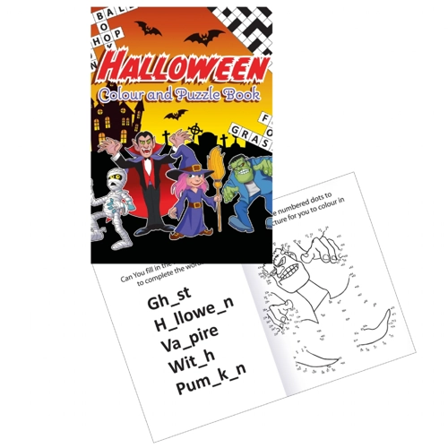 24 x Halloween A6 Colour & Puzzle Books