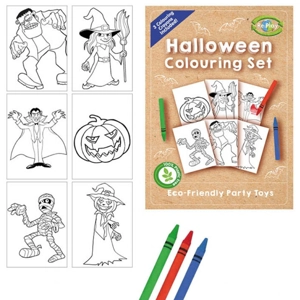 60 x Eco Halloween A6 Colouring Sets