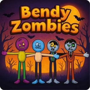 24 x Halloween Bendy Zombies
