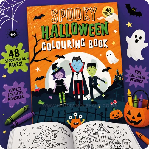 24 x Halloween Colouring Books A4