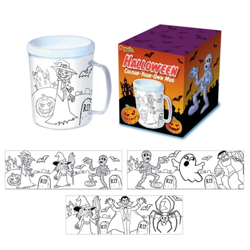 12 x Halloween Colour In Mugs