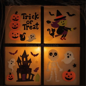 24 x Halloween Gel Window Stickers
