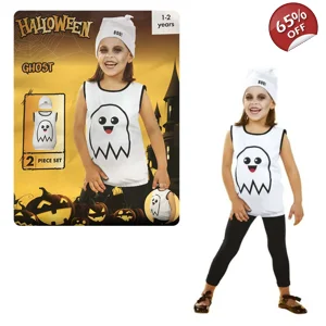 1 x Ghost Halloween Costume Age 1-2 Years