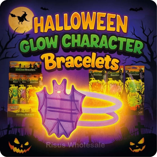 24 x Halloween Glow Character Bracelets 2pk