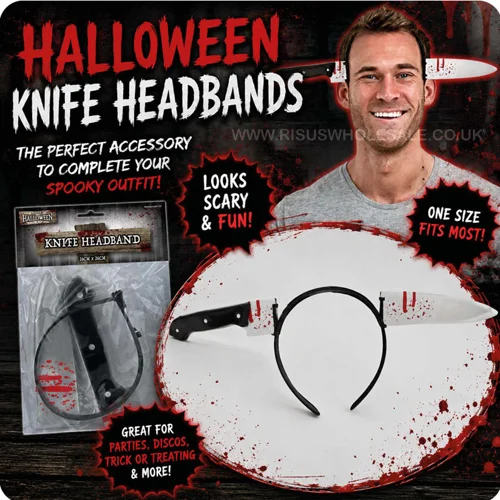 12 x Halloween Knife Headbands