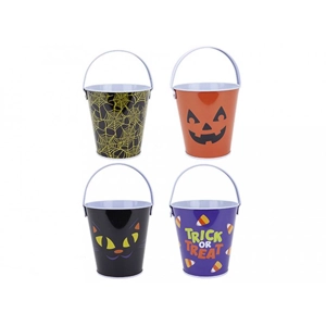 24 x Halloween Tin Candy Buckets