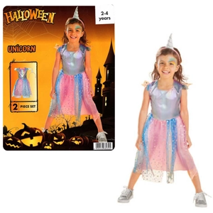 1 x Unicorn Halloween Costume Age 2-4 Years