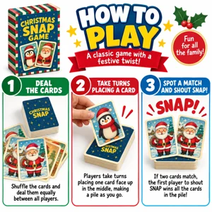 12 x Christmas Snap Card Games