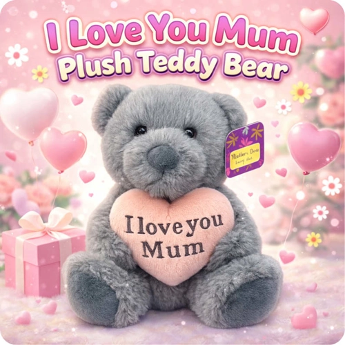 12 x I Love You Mum Plush Teddy Bears