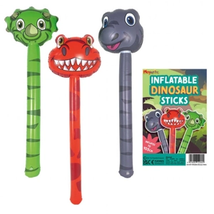 12 x Inflatable Dinosaur Sticks