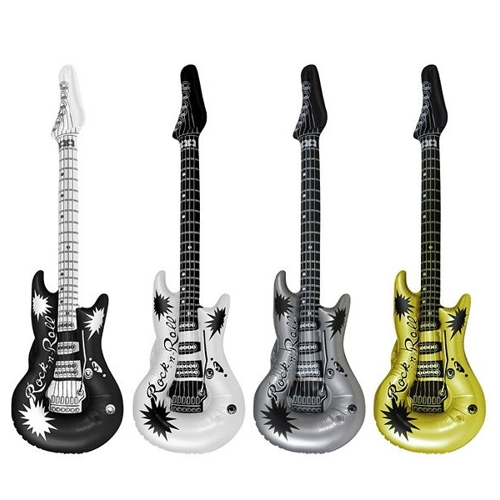 12 x Inflatable Rock & Roll Guitars