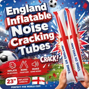 24 x Inflatable England Noise Cracking Tubes