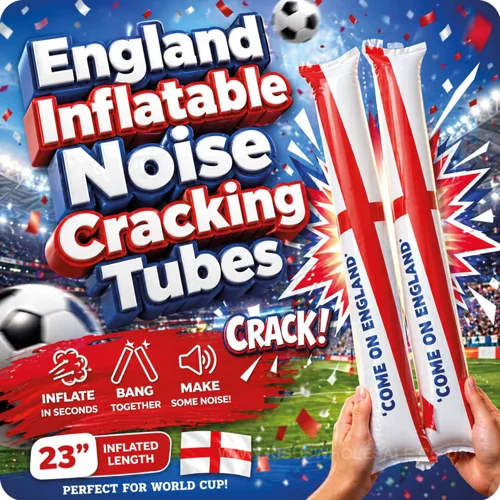 24 x Inflatable England Noise Cracking Tubes