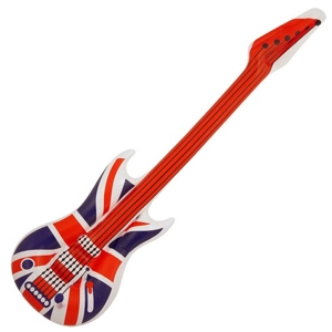 12 x Inflatable Union Jack Guitars