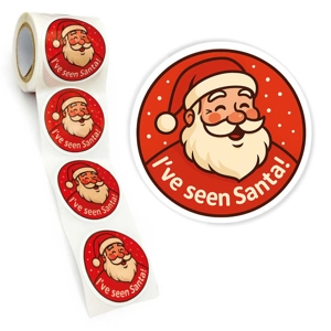 Roll of 100 I've Seen Santa Stickers