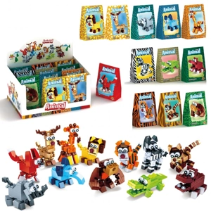 12 x Jungle Animal Building Brick Kits