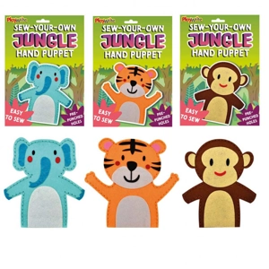 12 x Sew Your Own Jungle Hand Puppets