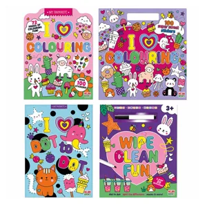 24 x Kawaii Colouring, Sticker & Activity Books