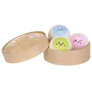 12 x Kawaii Foodiez 3pk Squishy Bao Bun Dumplings