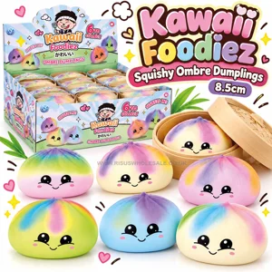 12 x Kawaii Foodiez Squishy Ombre Dumplings 8.5cm