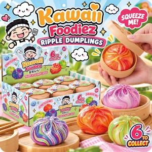 12 x Kawaii Foodiez Squishy Ripple Dumplings 8.5cm