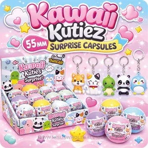 12 x Kawaii Kutiez 55mm Surprise Capsules