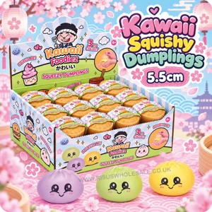 24 x Kawaii Foodiez Squishy Dumplings 5.5cm
