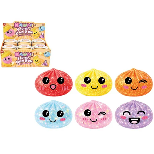 24 x Squishy Kawaii Glitter Dumplings 5.5cm