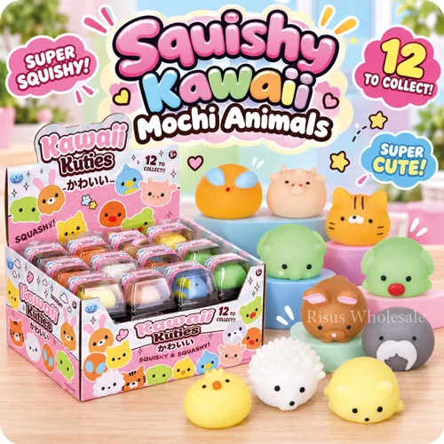 36 x Squishy Kawaii Mochi Animals