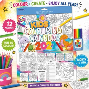 12 x Kids Colouring Calendars 2027