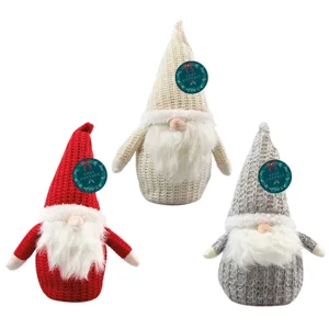 18 x Plush Christmas Knitted Gonks 25cm
