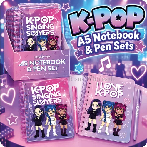 24 x K-Pop A5 Notebook & Pen Sets
