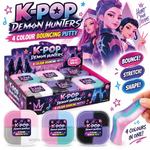 12 x K-Pop Demon Hunters Bouncy Putty