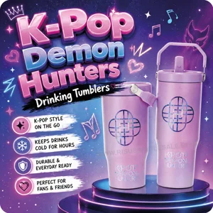 5 x K-Pop Demon Hunters Drinking Tumblers