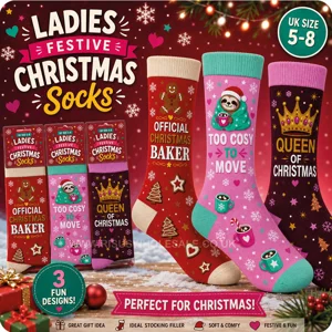 12 x Ladies Novelty Christmas Socks