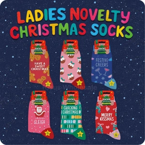 24 x Ladies Novelty Christmas Socks