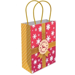 12 x Large Reindeer Mail Gift Bags W/Handles