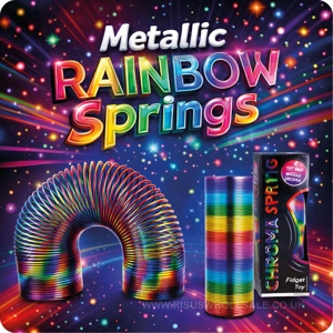 12 x Large Metallic Rainbow Springs 15cm