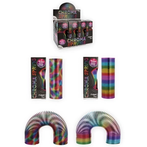 12 x Large Metallic Rainbow Springs 15cm