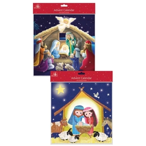 12 x Large Christmas Nativity Advent Calendars