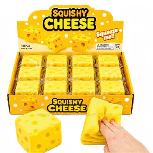 12 x Large Squishy Cheese 7cm