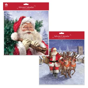 12 x Large Santa Advent Calendars