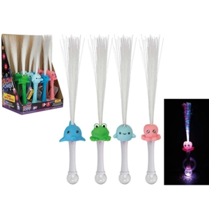 12 x LED Animal Fibre Optic Wands